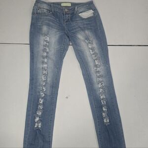 Almost Famous Light Blue Distressed Skinny Jeans